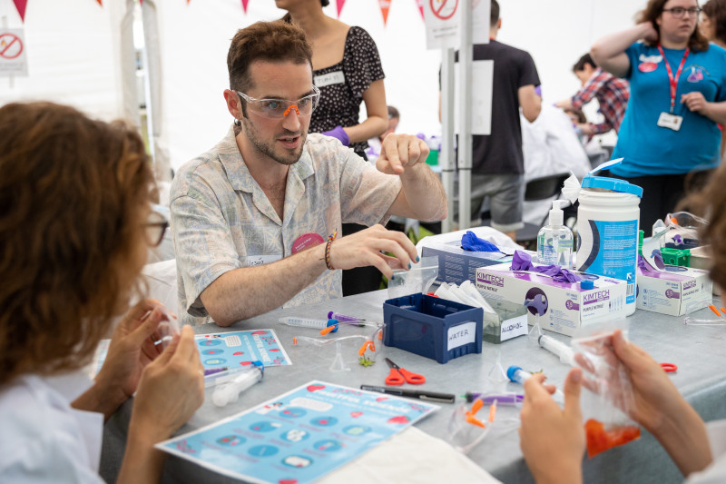 LMS researcher doing demonstration at the Great Exhibition Road Festival 2022